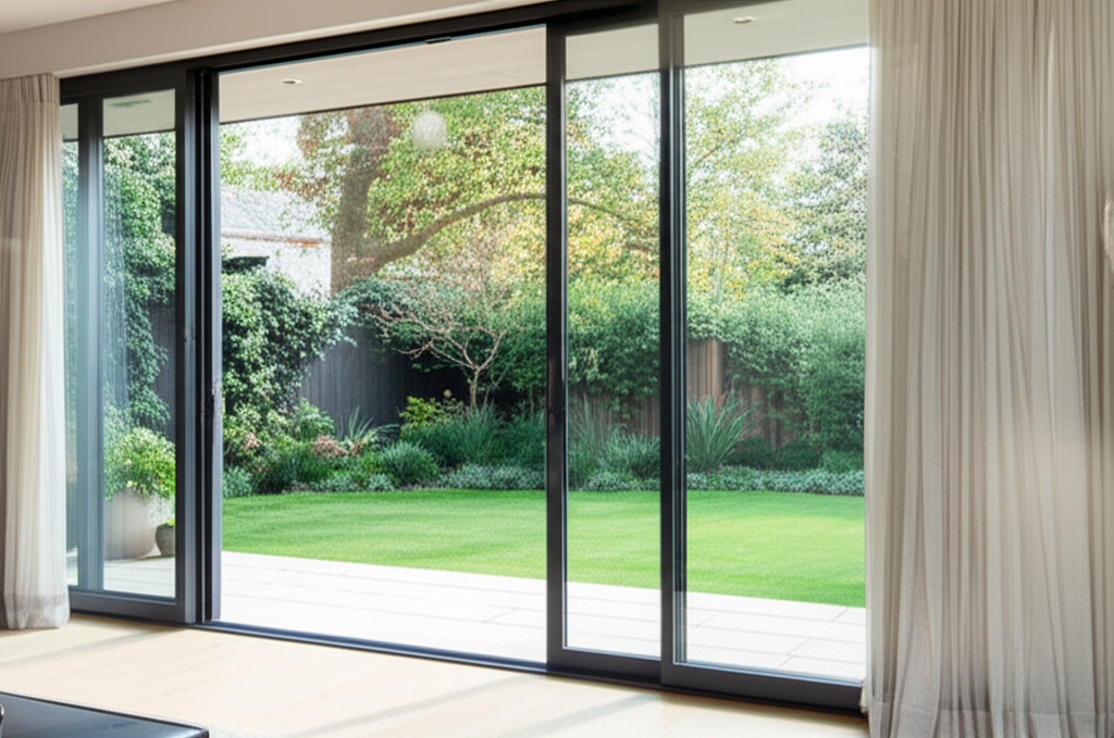 Aluminium sliding doors background
